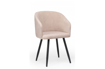 Стул на металлокаркасе Монер латте (glory 10) / черный