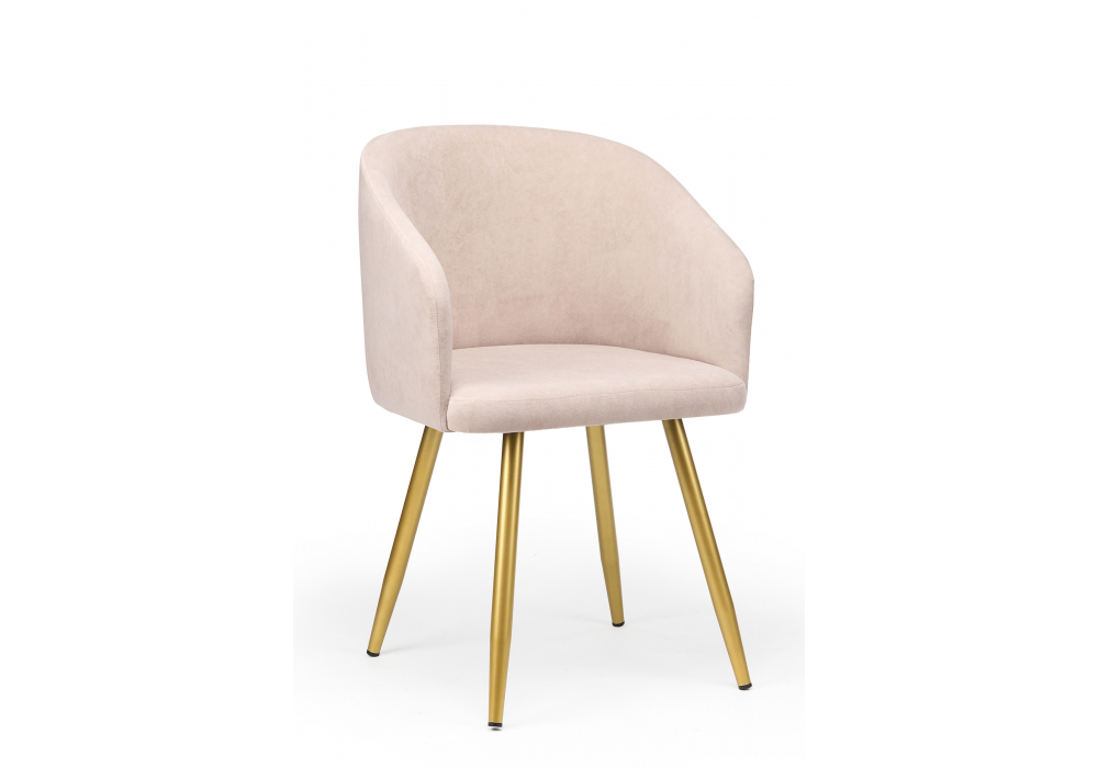 Стул на металлокаркасе Монер латте (glory 10) / золотой