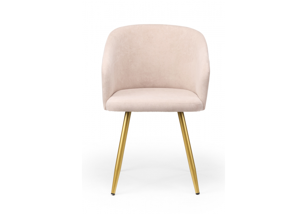 Стул на металлокаркасе Монер латте (glory 10) / золотой