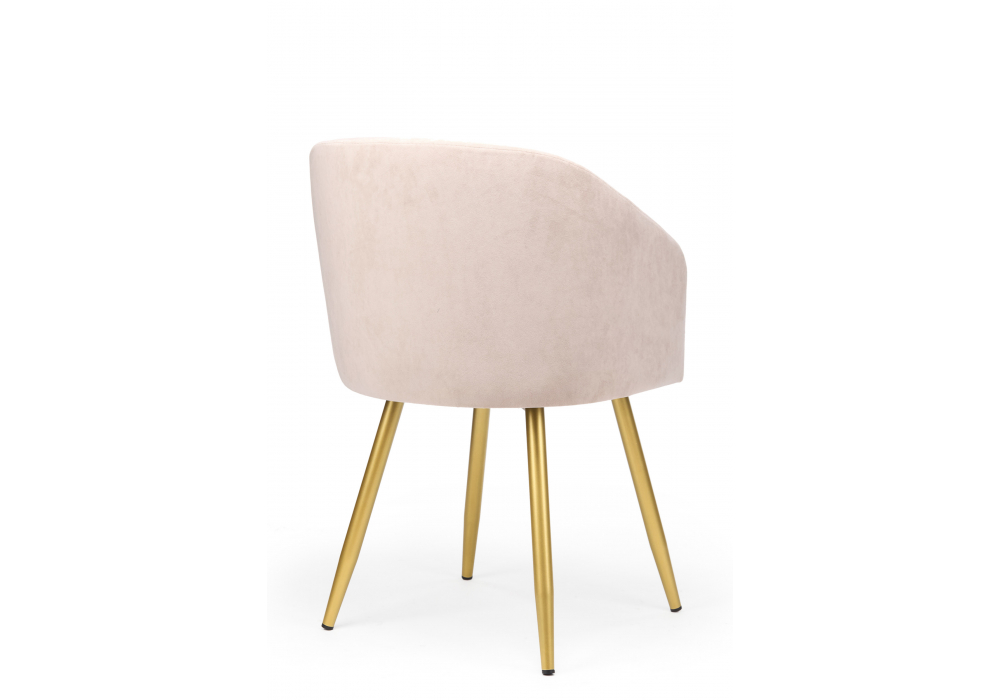 Стул на металлокаркасе Монер латте (glory 10) / золотой