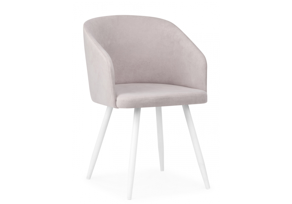 Стул на металлокаркасе Монер светло-серый (glory 36) / белый