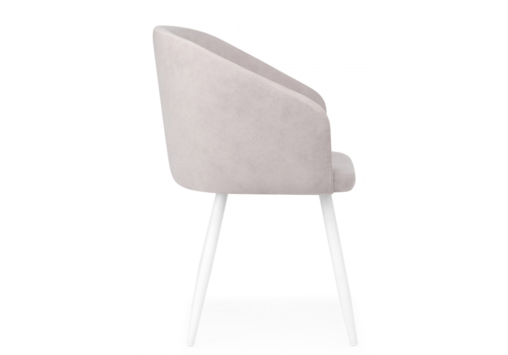 Стул на металлокаркасе Монер светло-серый (glory 36) / белый