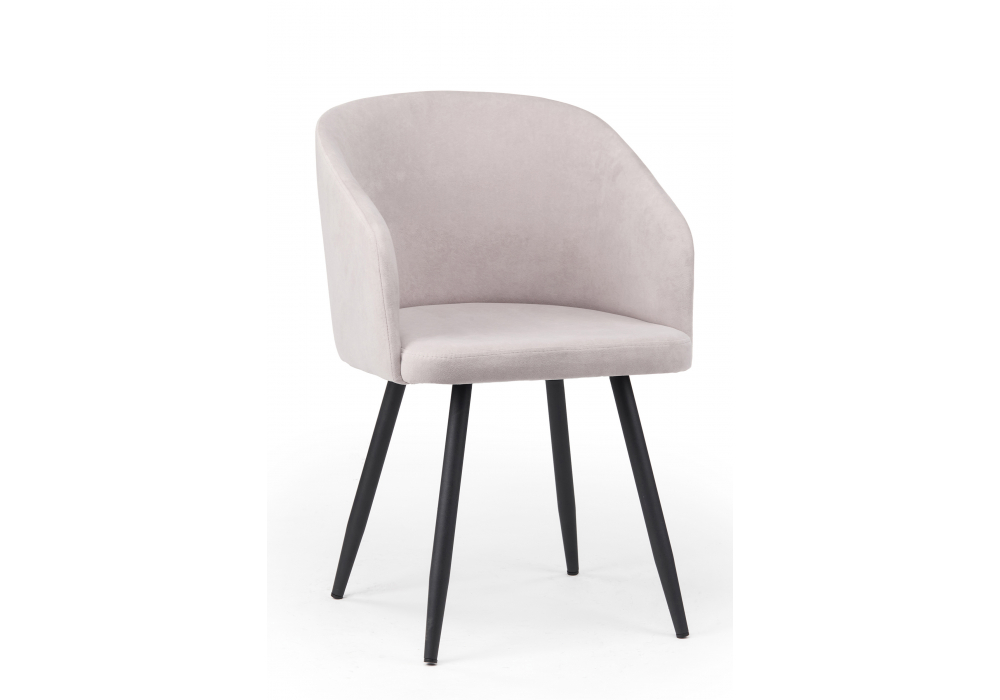 Стул на металлокаркасе Монер светло-серый (glory 36) / черный