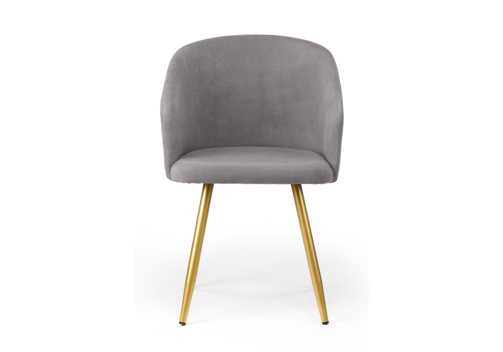 Стул на металлокаркасе Монер темно-серый (glory 20) / золотой