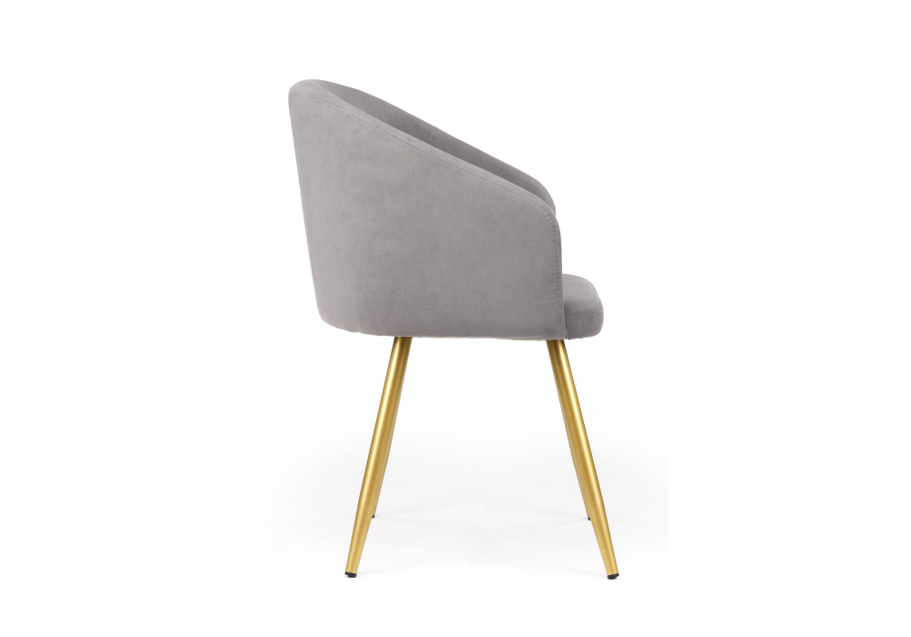 Стул на металлокаркасе Монер темно-серый (glory 20) / золотой