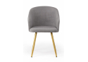 Стул на металлокаркасе Монер темно-серый (glory 20) / золотой