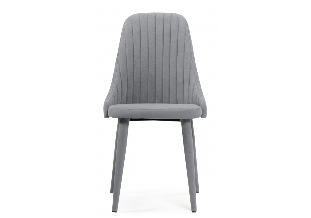 Стул на металлокаркасе Морос с чехлом микровелюр катания сильвер