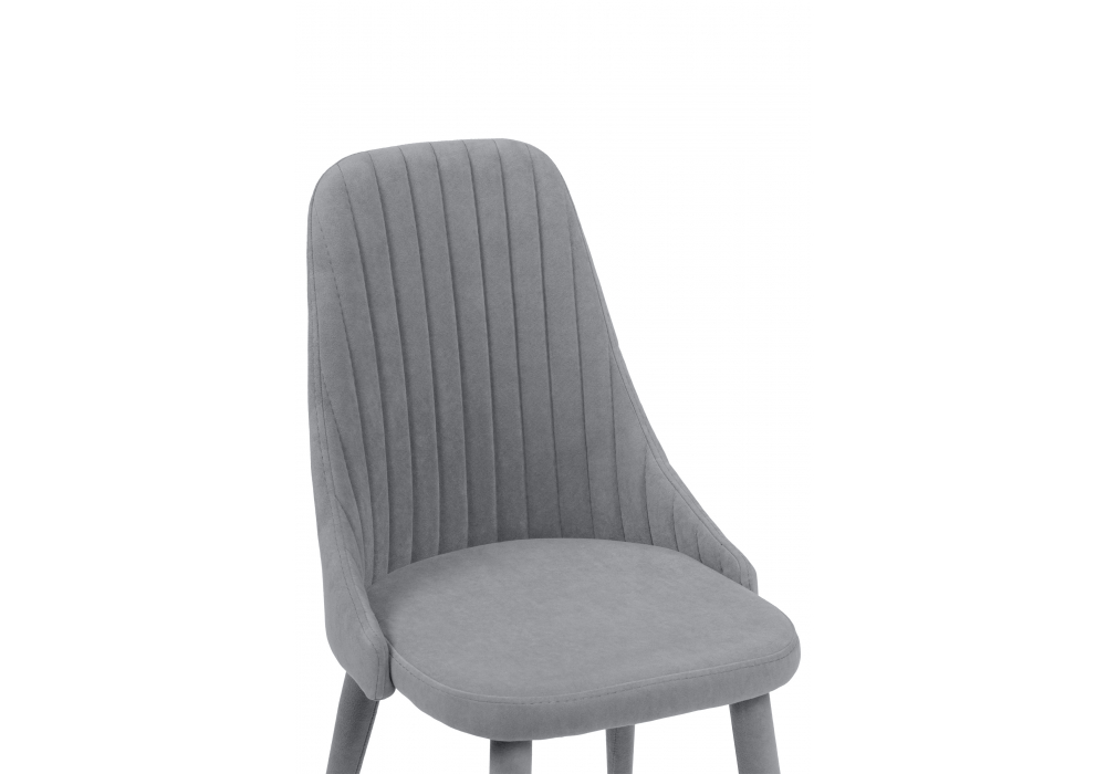 Стул на металлокаркасе Морос с чехлом микровелюр катания сильвер