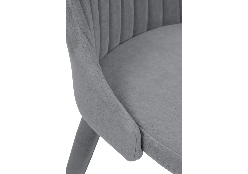 Стул на металлокаркасе Морос с чехлом микровелюр катания сильвер