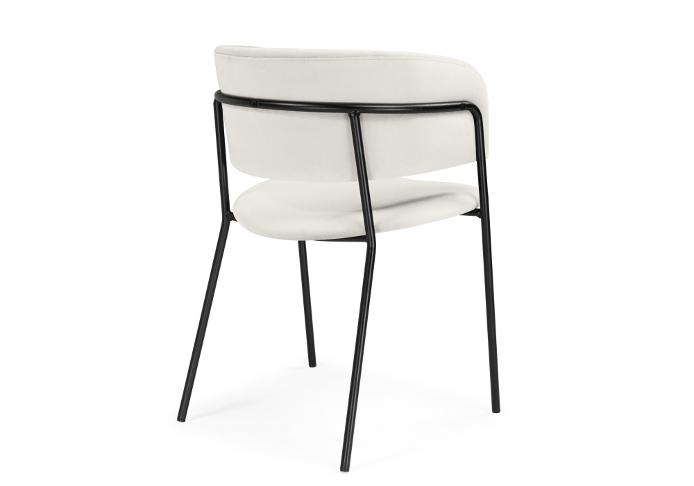 Стул на металлокаркасе Осло белый (milk) / черный