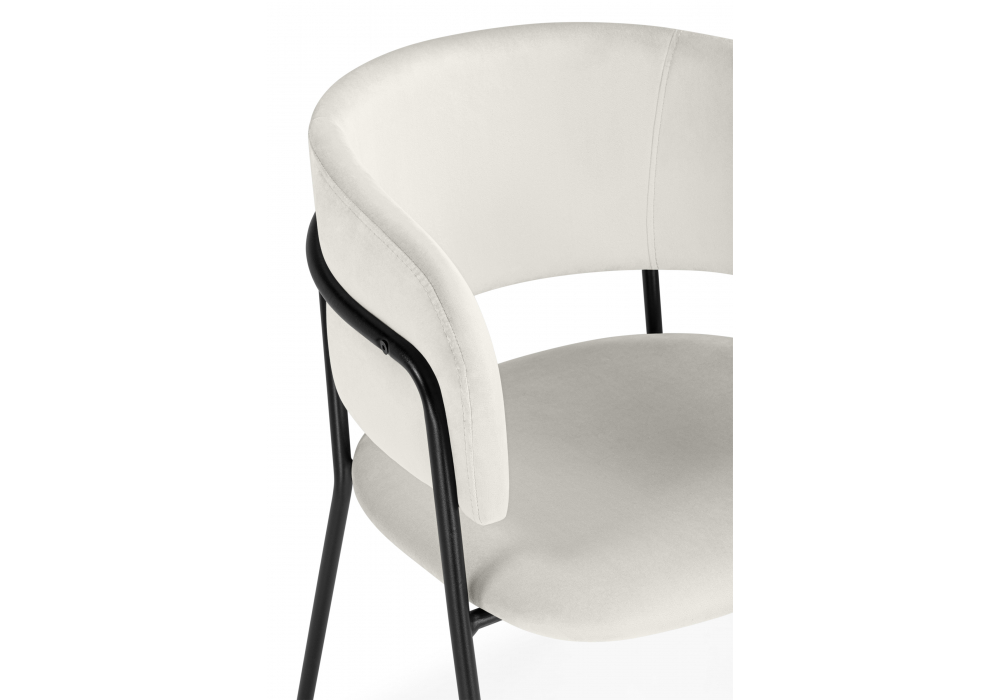 Стул на металлокаркасе Осло белый (milk) / черный