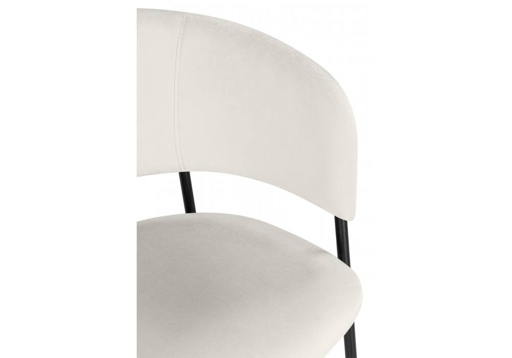 Стул на металлокаркасе Осло белый (milk) / черный