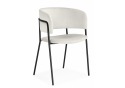 Стул на металлокаркасе Осло белый (milk) / черный