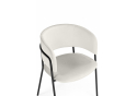Стул на металлокаркасе Осло белый (milk) / черный