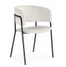 Стул на металлокаркасе Осло белый (milk) / черный
