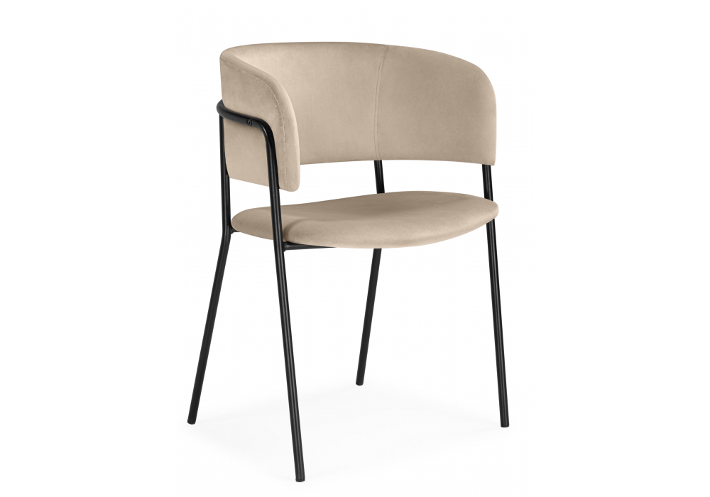 Стул на металлокаркасе Осло темно-бежевый (H-07) / черный