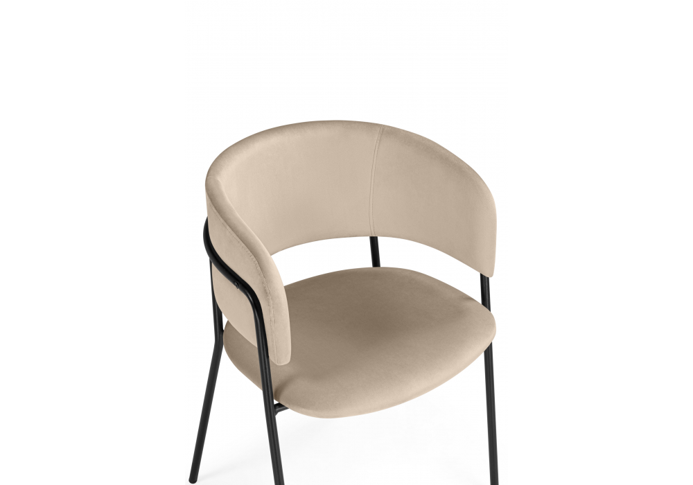 Стул на металлокаркасе Осло темно-бежевый (H-07) / черный