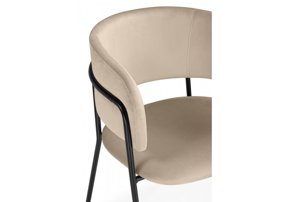 Стул на металлокаркасе Осло темно-бежевый (H-07) / черный