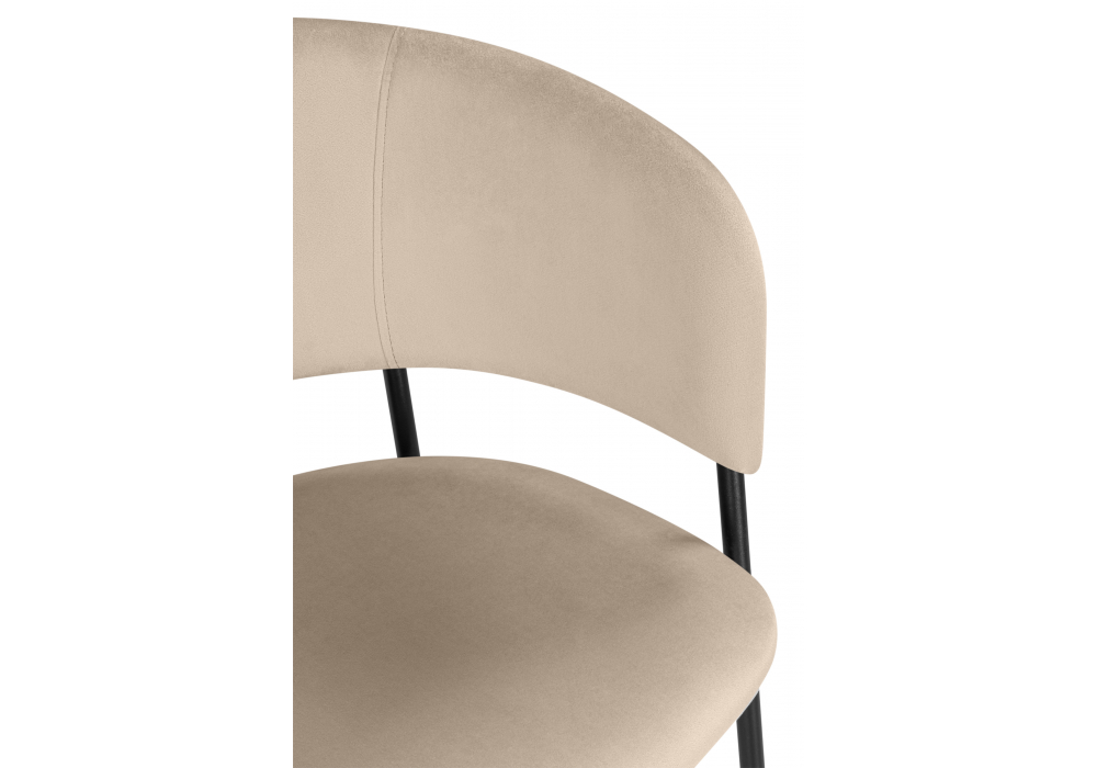 Стул на металлокаркасе Осло темно-бежевый (H-07) / черный