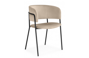 Стул на металлокаркасе Осло темно-бежевый (H-07) / черный