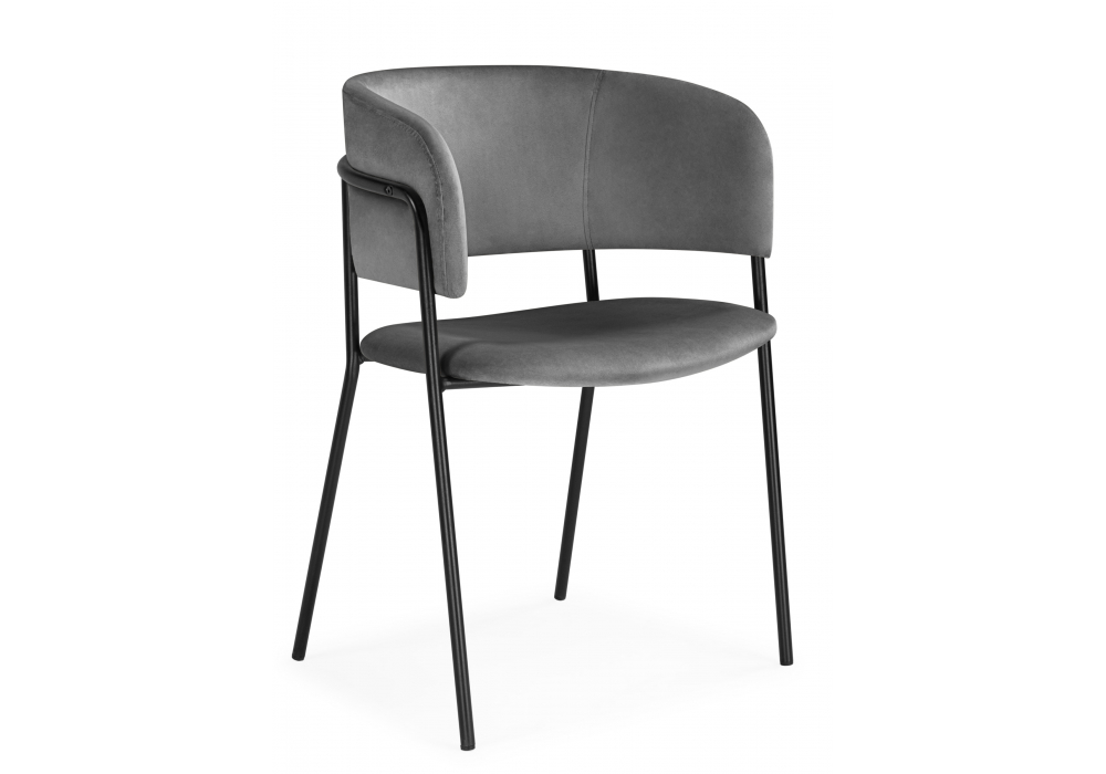 Стул на металлокаркасе Осло темно-серый (H-15) / черный