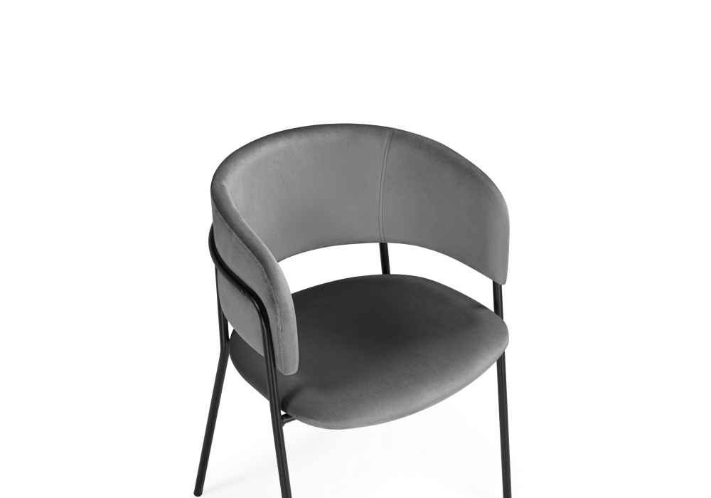 Стул на металлокаркасе Осло темно-серый (H-15) / черный