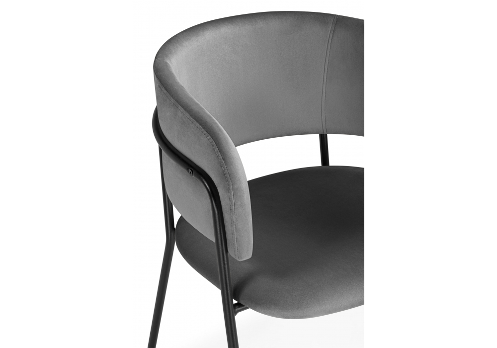 Стул на металлокаркасе Осло темно-серый (H-15) / черный