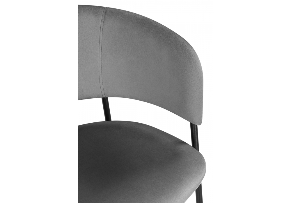 Стул на металлокаркасе Осло темно-серый (H-15) / черный