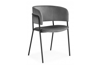 Стул на металлокаркасе Осло темно-серый (H-15) / черный