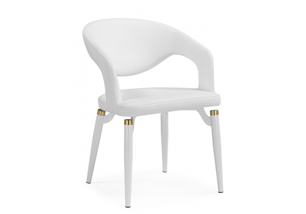 Стул на металлокаркасе Palma white / white and gold