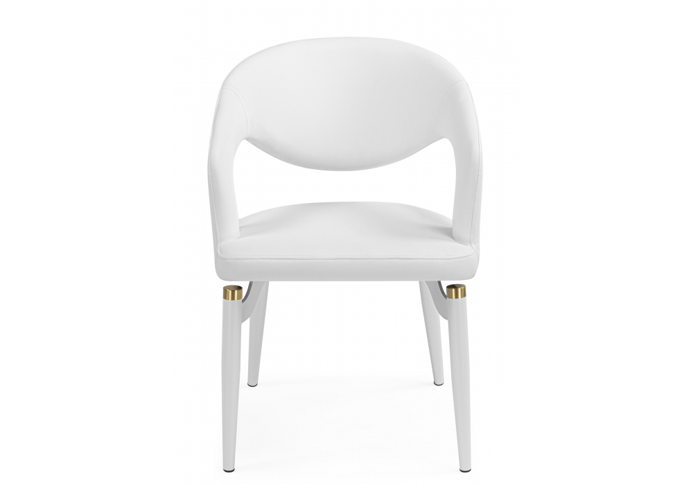 Стул на металлокаркасе Palma white / white and gold