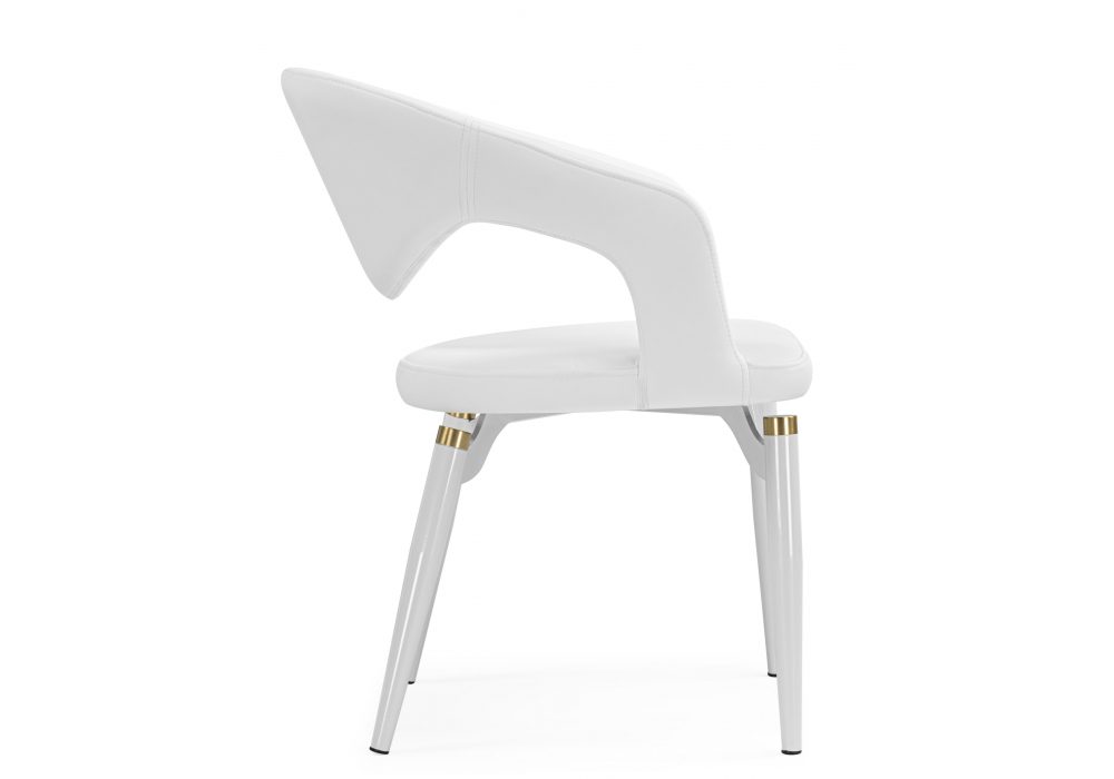 Стул на металлокаркасе Palma white / white and gold