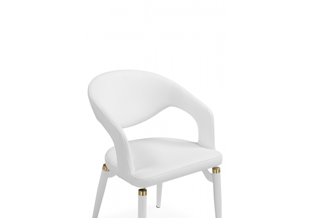 Стул на металлокаркасе Palma white / white and gold