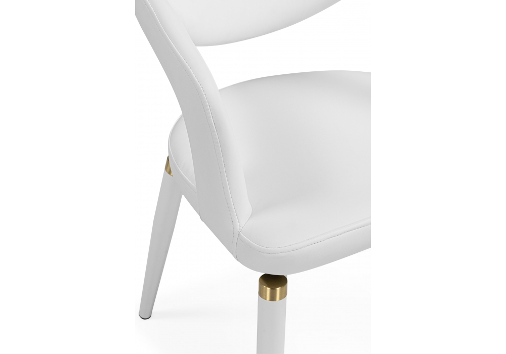 Стул на металлокаркасе Palma white / white and gold