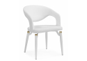 Стул на металлокаркасе Palma white / white and gold