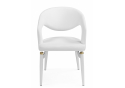 Стул на металлокаркасе Palma white / white and gold