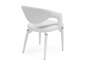 Стул на металлокаркасе Palma white / white and gold
