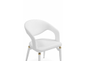 Стул на металлокаркасе Palma white / white and gold