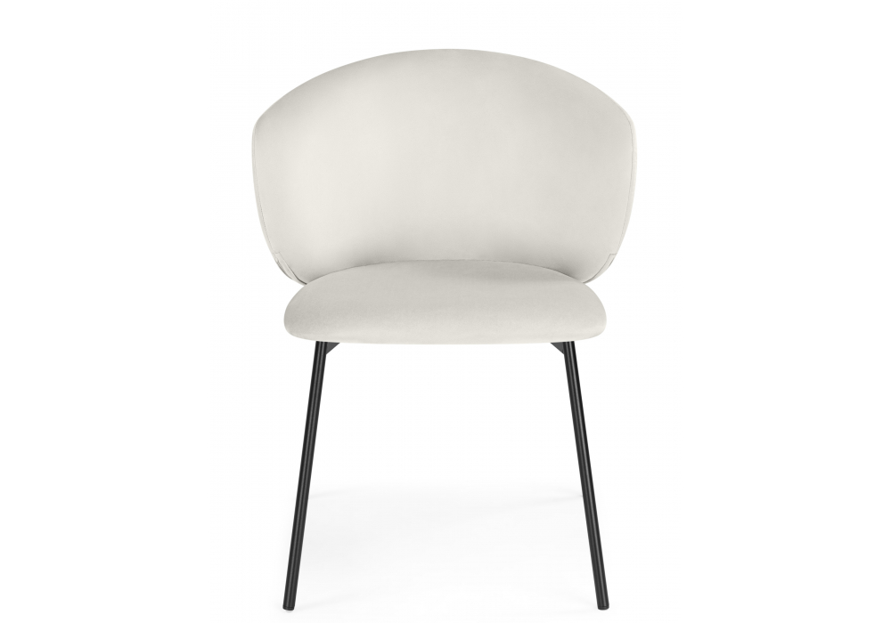 Стул на металлокаркасе Рикко белый (milk) / черный