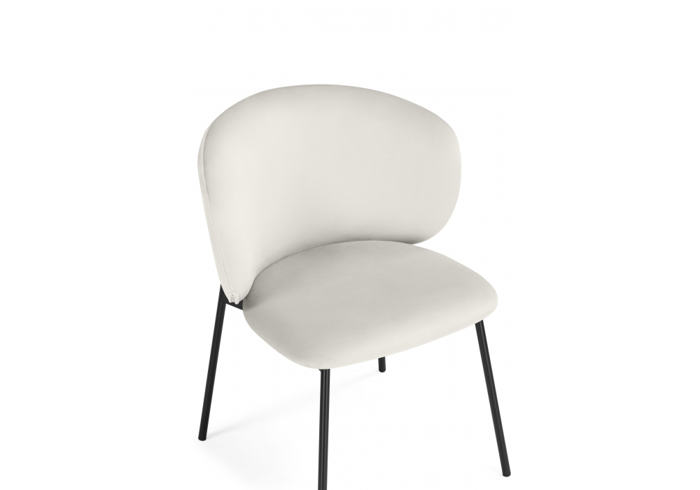 Стул на металлокаркасе Рикко белый (milk) / черный