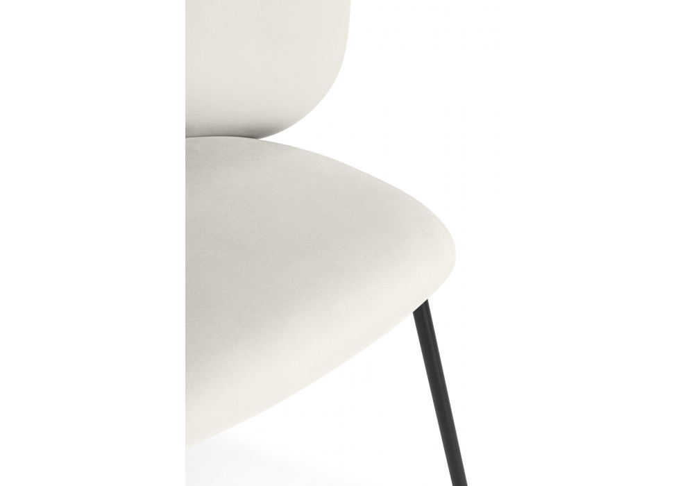 Стул на металлокаркасе Рикко белый (milk) / черный