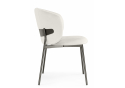 Стул на металлокаркасе Рикко белый (milk) / черный