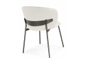 Стул на металлокаркасе Рикко белый (milk) / черный