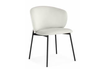 Стул на металлокаркасе Рикко белый (milk) / черный