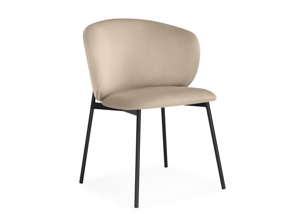 Стул на металлокаркасе Рикко темно-бежевый (H-07) / черный