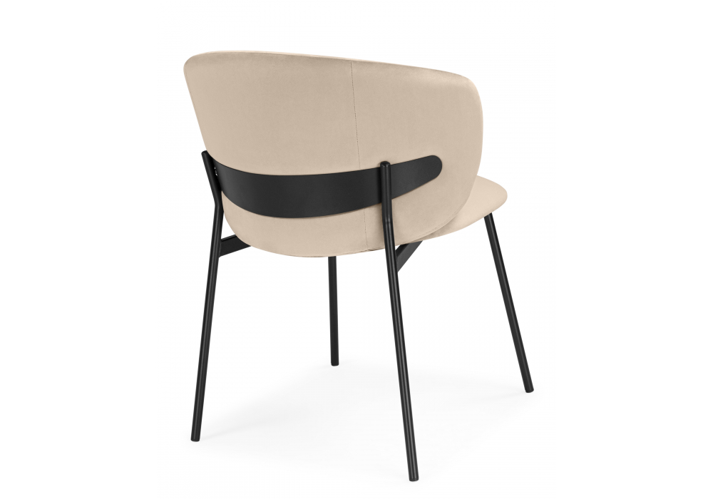 Стул на металлокаркасе Рикко темно-бежевый (H-07) / черный