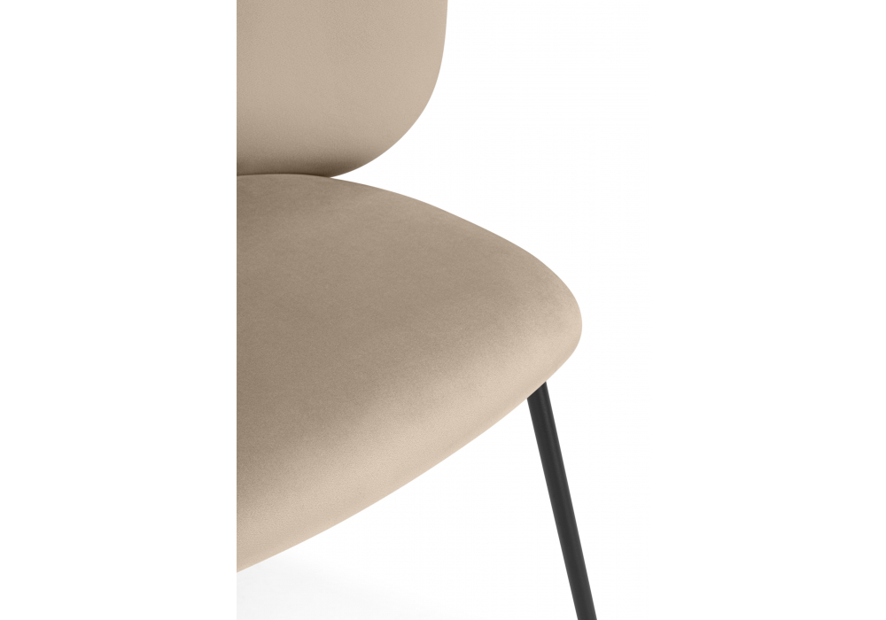 Стул на металлокаркасе Рикко темно-бежевый (H-07) / черный