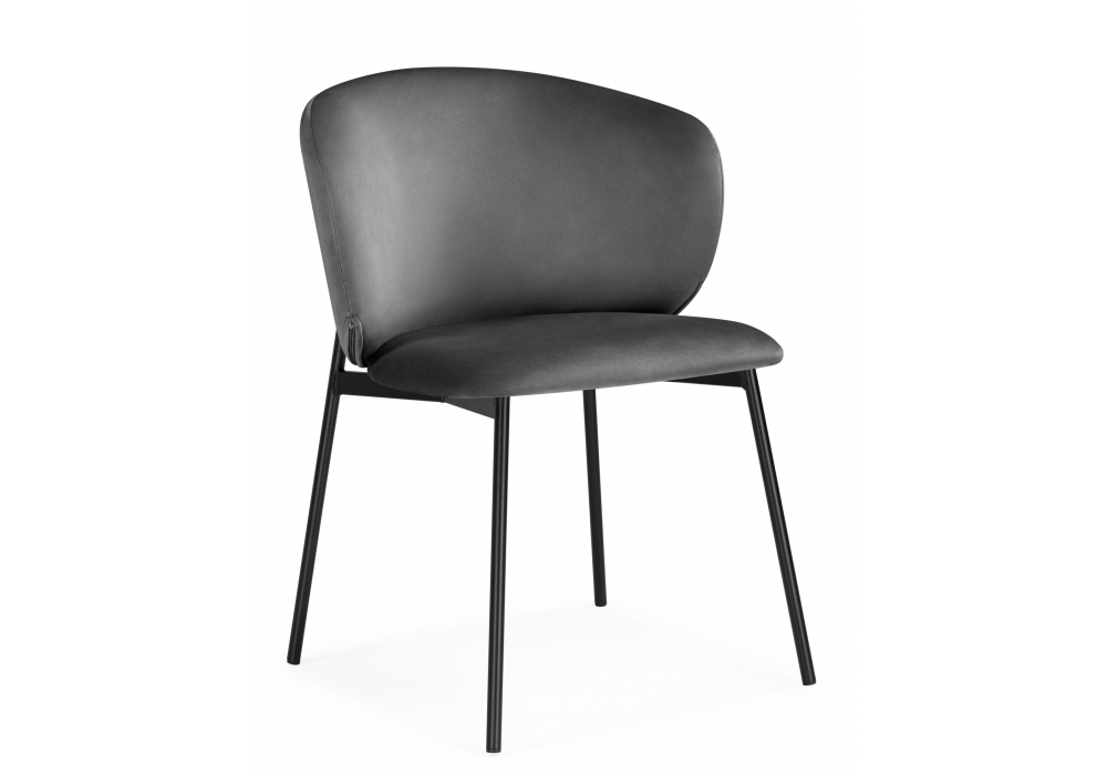 Стул на металлокаркасе Рикко темно-серый (H-15) / черный