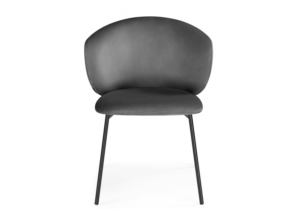 Стул на металлокаркасе Рикко темно-серый (H-15) / черный