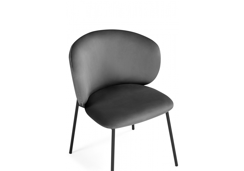 Стул на металлокаркасе Рикко темно-серый (H-15) / черный